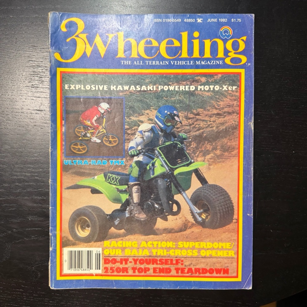 3 Wheeling Magazine June 1982 Kawasaki KX ATC 250R Baja Tri Cross Racing‎ ATV